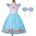 Mermaid Costume Princess Dress for Girls Sleeveless Birthday Halloween Outfits Size for 2-8 Year