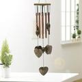 Gpoty 23 Wooden Wind Chimes with 8 Metal Hollow Tubes Tuned Soothing Melody Decor Sympathy Windbell with Tubes Metal Heart Pendant Praying Memorial Wind Chimes for Garden Decor and Outdoor Decor