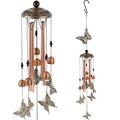 Toorise Metal Tube Wind Chime Outdoor Waterproof 4 90cm Aluminum Tubes Memorial Wind Chimes with 3 Styles for Garden Patio Decor and Giftï¼ˆButterflyï¼‰