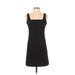 BB Dakota Casual Dress - Party Square Sleeveless: Black Print Dresses - Women's Size X-Small