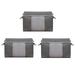 Meitianfacai 3PCS Blanket Storage Bag 90L Clothes Storage Bags for Comforter Bedding - Foldable Clothing Storage Organizer with Reinforced Handle & Zippers for Closet and Underbed Storage (Grey)