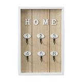 Key Hook Nordic Style Wooden Key Boxes Storage Box Wall Mounted Lock Hanging Shelf Key Holder Jewelry Organizer Ornament Crafts Props(Wood Color)