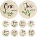 Baby Monthly Milestone 10Pcs Wooden Baby Milestone Household Milestone Cards Round Milestone Markers