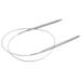 Circular Knitting Needles 84CM Professional Stainless Steel Tube Circular Knitting Needles Crochet Needles Size for Sweater Woven - NO.14 (Silver)