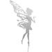 Metal Garden Fairy Sign Gift Lawn Sign Stake Outdoor Fairy Iron Garden Stake Insert