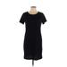 Old Navy Casual Dress - Sheath Scoop Neck Short sleeves: Black Print Dresses - Women's Size Medium