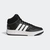 Sneaker ADIDAS SPORTSWEAR "HOOPS MID", Gr. 33, schwarz-weiß (core schwarz, cloud weiß, grau six), Textil, Synthetik, sportlich, Schuhe