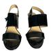 Coach Shoes | Coach Women’s Black Patent Leather Open Toe Heels Slingback Shoe Size 10b | Color: Black | Size: 10