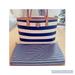 Tory Burch Bags | 2 Piece Tory Burch Bag And Clutch Bundle Sharp And Navy And White Striped | Color: Blue/White | Size: Os