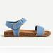 J. Crew Shoes | J Crew Kids Chambray Sandals (Used Once Inside The House) | Color: Blue/Gold | Size: K11