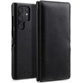 STILGUT Book Case Compatible with Samsung Galaxy S23 Ultra, Leather Case with Clip Closure, Leather Case, Flip Case, Mobile Phone Case - Black Nappa