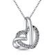 TwoAnts Heart Necklace 925 Sterling Silver Greek Key Pendant Necklace Greek Jewellery Amulet Gifts Women Men