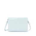 Pixie Mood GIANNAPebbled Exterior Recycled Vegan Leather Crossbody Clutch Handbag Purse, Ice Blue