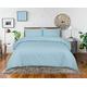 Amazing T250 100% Cotton Super Soft Easy Care Duvet Cover Set with Pillow Cases and Matching Extra Deep (30cm) Fitted Sheet (Aqua Ocean, King Duvet Set + Fitted Sheet)