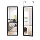 Poshions Door Mirror Full Length Mirror Door Hanging Mirror Wall Mirrors for Bedrooms Black Full Length Mirror Long Wall Mirror Wall Mirrors for Living Room 110x40cm