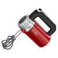 Russell Hobbs hand mixer retro red (4 speeds+turbo, 2 helix beaters made of glass-reinforced nylon for better mixing+2 dough hooks, BPA free) hand mixer 25200-56,220-240V||50-60Hz||400-500W