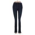 Joe's Jeans Jeans - Mid/Reg Rise Skinny Leg Denim: Blue Bottoms - Women's Size 25 - Dark Wash