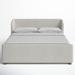 Joss & Main Kris Platform Bed Performance Fabric/Upholstered/Polyester in White | 40 H x 85 W x 87 D in | Wayfair 33E7D11DC9EB4E11A33561290D8826C4