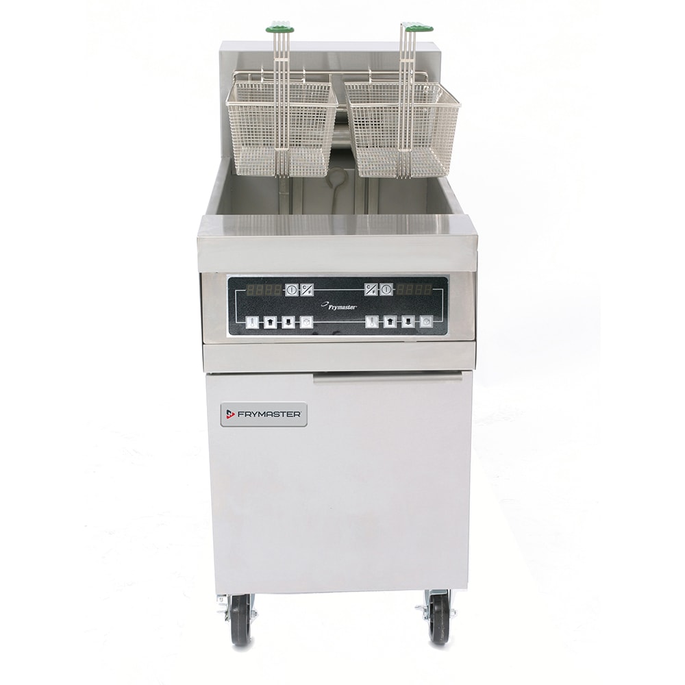 Frymaster FPRE380-21 208/3 Commercial Electric Fryer - (3) 80 lb Vats, Floor Model, 208v/3ph, Stainless Steel
