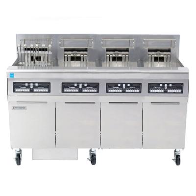 Frymaster FPRE417TC 208/3 Commercial Electric Fryer - (4) 50 lb Vats, Floor Model, 208v/3ph, (4) 50 lb Frypots, Freestanding, Stainless Steel