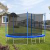 12FT Outdoor Trampoline with Basketball Hoop and Safety Enclosure Net, Ladder, Trampolines for Kids for Backyard Park