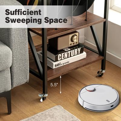 Costway 3-tier Rolling Turntable Stand Vinyl Record Storage Shelf with - See Details