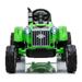 Ride on Tractor w/ Trailer for Kids Boys Girls 12V Battery Powered Electric Vehicle Toy w/ Remote Control 3-Gear-Shift Ground Loader Treaded Tires USB LED Lights Safety Belt Kids Ride on Car