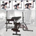 US Stock Body Champ Olympic Weight Bench Workout Equipment for Home Workouts Bench Press with Preacher Curl Leg Developer and Crunch Handle for At Home Workouts