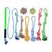 Dogs Teaser Dog Outdoor Toy Teaser play dogs Pole Interactive Outside Fun Toy with Rope Chew Toys Obedience Training Playing Exercise Chasing Toys Pet Rod Telescopic Stick Blue S