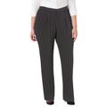Plus Size Women's Right Fit® Pant (Curvy) by Catherines in Black White Pinstripe (Size 24 WP)
