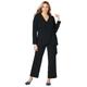 Plus Size Women's Faux Wrap Pantsuit by Jessica London in Black (Size 30 W)