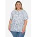 Plus Size Women's Disney 100 Characters All-Over Print T-Shirt Light Blue by Disney in Blue (Size 5X (30-32))