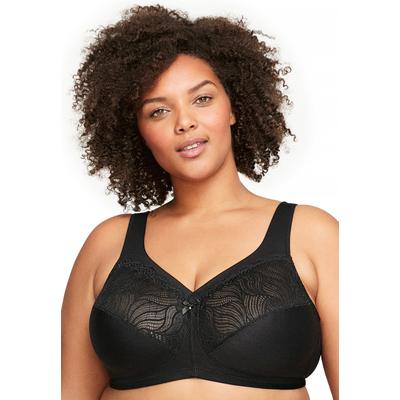 Plus Size Women's Full Figure Plus Size Magiclift Natural Shape Support Bra Wirefree #1010 Bra by Glamorise in Black (Size 46 G)