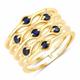 Rafaela Donata - Ring Sterling Silber Saphir in Gelbgold Ringe Damen