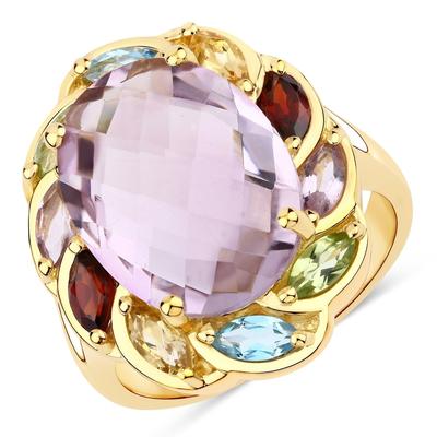 Rafaela Donata Ring Sterling Silber Amethyst in Gelbgold 54 Damen Image
