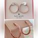 Kate Spade Jewelry | Kate Spade Cz Hammered Huggie Hoop Earrings, Rose Gold, Nwt | Color: Gold/Pink/Red | Size: Os