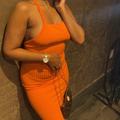 Zara Dresses | Beautiful Orange Summer Dress! Worn Once! Size Small! Cross Back! Slip On Dress | Color: Orange | Size: S