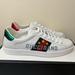 Gucci Shoes | Nib Gucci New Ace Gucci Band Logo Sneakers Size Us 11.5 G 11 | Color: White | Size: 11.5