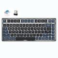 ATTACK SHARK AK832 Low Profile Mechanical Keyboard, Ultra-Thin Tri-Mode Wireless 75% Gasket Gaming Keyboard BT5.2/2.4G/Wired, 20 Backlit TKL Compact 83 Key Blue Switch, Coiled USB C Cable for Mac/Win