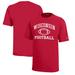 Youth Champion Red Wisconsin Badgers Icon Logo Football T-Shirt