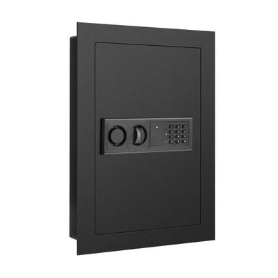 Costway Digital Flat Recessed Wall Safe Security Lock Gun Cash Box-Black