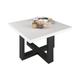 Table basse design forme carrée collection coxi Couleur noir et blanc. - Blanc