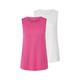 2 Sport-Tops, fuchsia und weiß