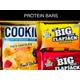 PROTEIN BARS GIFT Box - contains assorted Protein bars & cookies, presented in hand decorated gift box, birthday, Father's Day