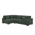 Gray Sectional - Ebern Designs Basilius 107" Wide Right Hand Facing Corner Sectional Corduroy | 33 H x 107 W x 68.5 D in | Wayfair