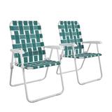 COSCO Folding Lawn Chairs 2-Pack Teal