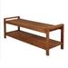 Blane 50.8 3-Seat Mid-Century Modern 600-Lbs Support Acacia Wood Slat Outdoor Garden Patio Bench Teak