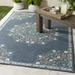 Mark&Day Outdoor Area Rugs 9x9 Balcarres Traditional Indoor/Outdoor Navy Square Area Rug (8 10 Square)
