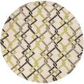 Mark&Day Outdoor Area Rugs 8ft Round Prichard Modern Indoor/Outdoor Looped Hooked Ivory Area Rug (8 Round)