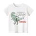 Toddler and Little Boys Summer Short Sleeve Crew neck T-Shirts Graphic Tops 1-9 Years - Dinosaur